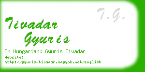 tivadar gyuris business card